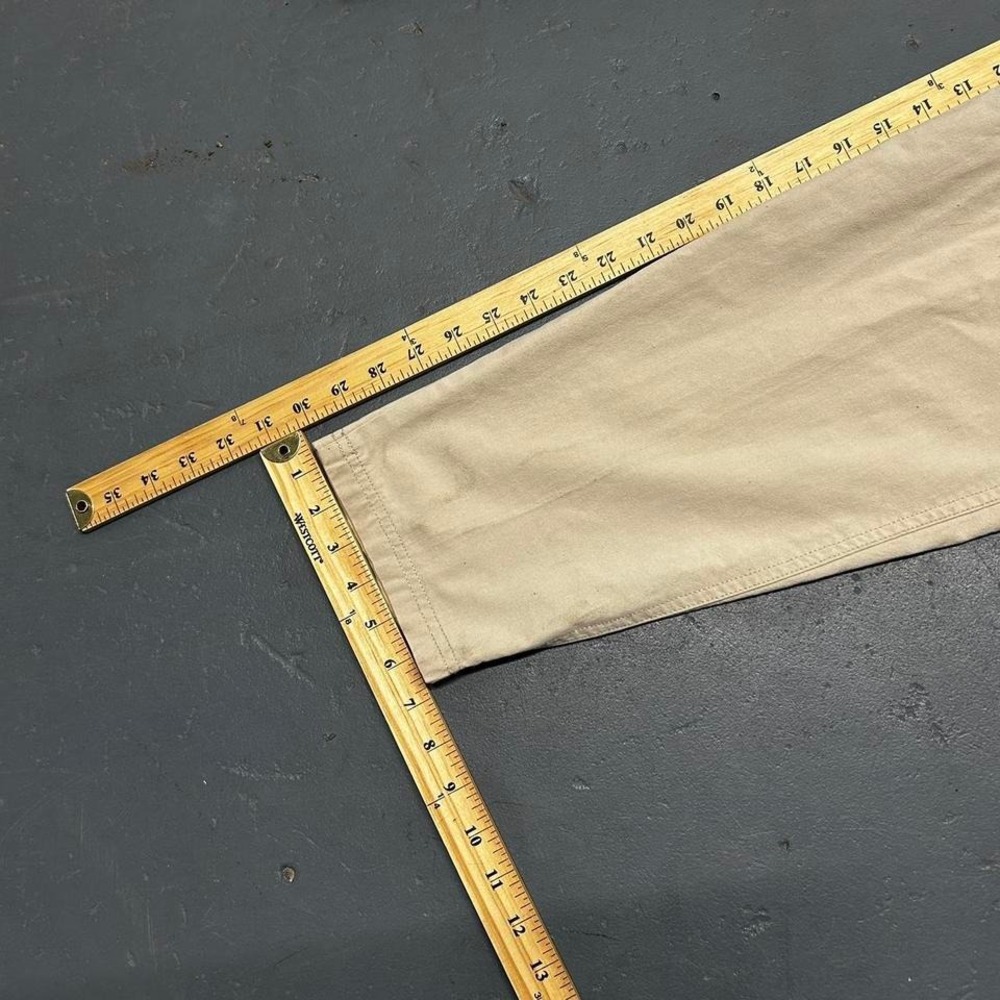 Vintage 90s Bugle boy cream off white old money style straight leg linen pants - Picture 6 of 7
